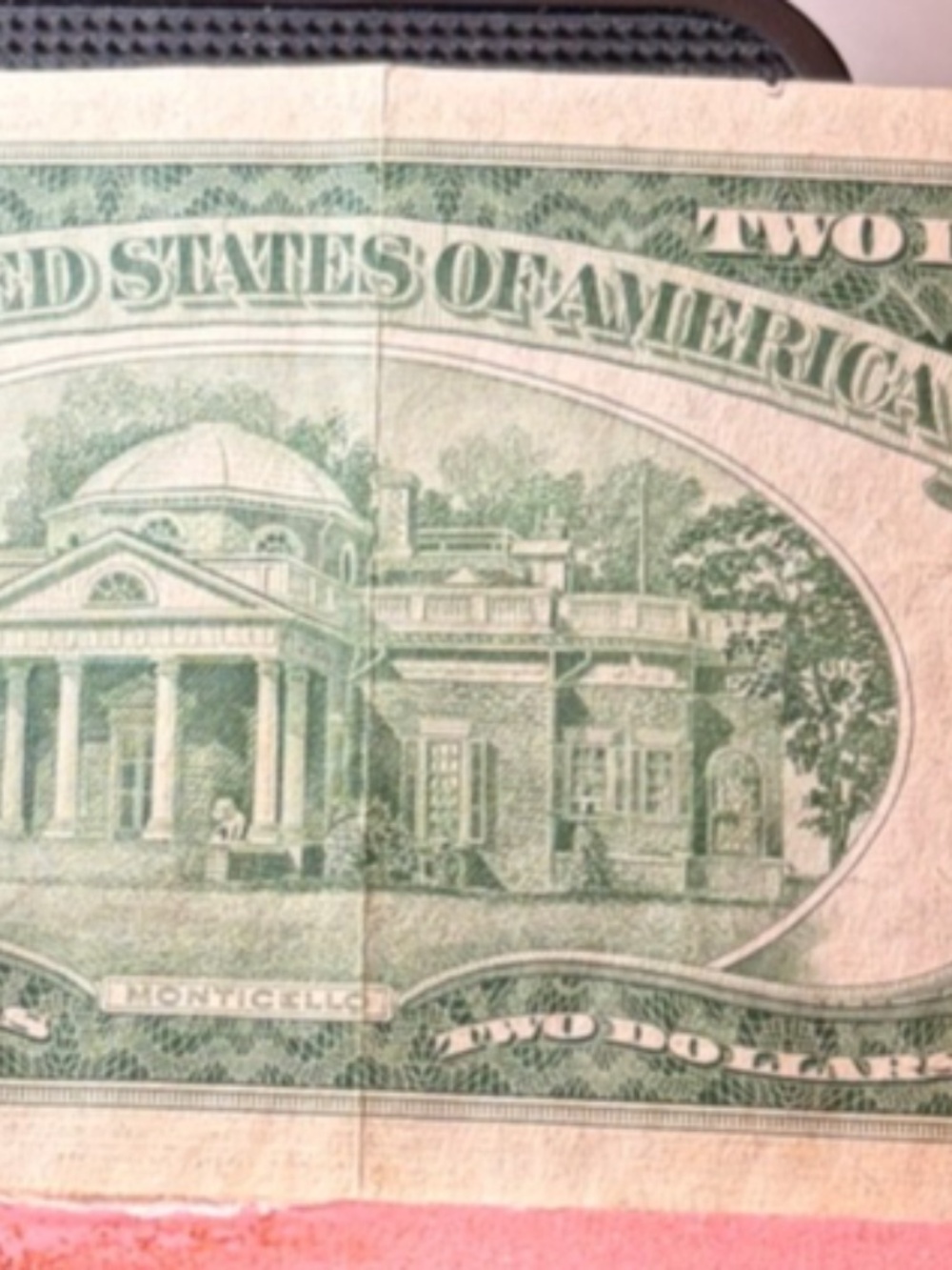 1953C $2 Red Seal Miscut Error Ser #A 51432855 A #206185737771 - Picture 3 of 8
